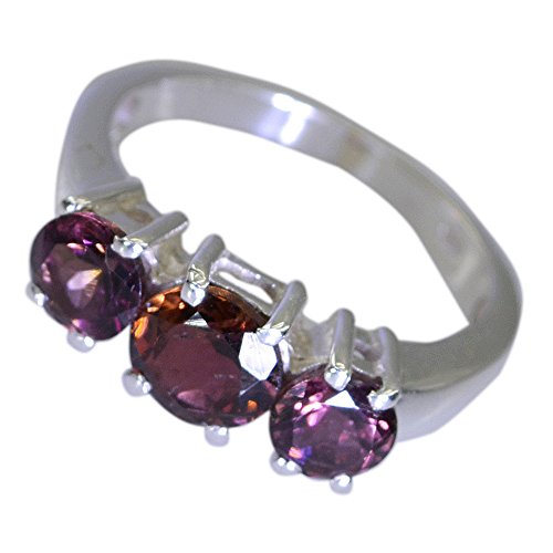 Bague en argent 925 et cristal rouge rond le cadeau idéal
