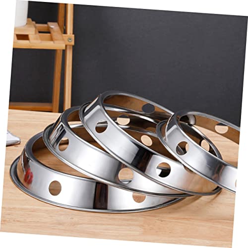 SHOWERORO Stainless Steel Wok Ring for Gas Stove Pot Holder Set Wok Base Gas Stove Rings Balanced Cooking Pot Stand