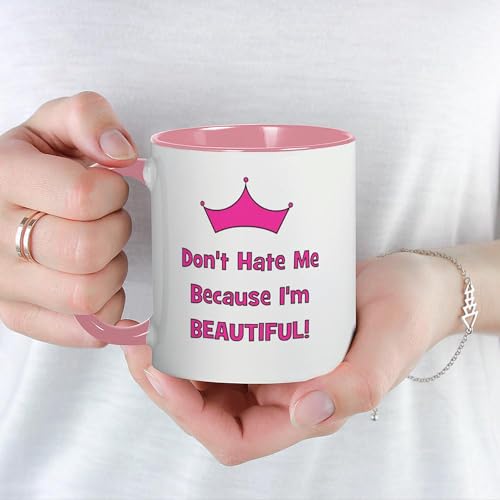 Taza de Cerámica 11 oz (325 ml) Blanca y Rosa miniatura 5