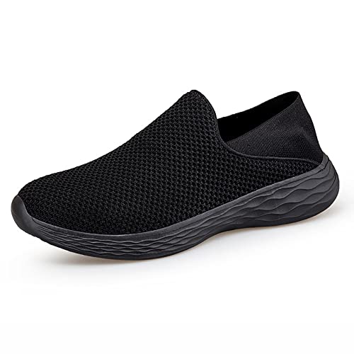 Women' Slip On Walking Shoes Lightweight Casual Knit Loafer Sneakers Comfortable Mesh Work Shoes Athletic Walking Shoes for Women Breathable