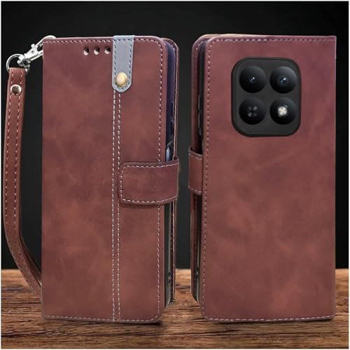 Image of Excelsior Flip Cover for Xiaomi Redmi Note 15, Poco M8 | Premium PU Leather | 360 Degree Protection (Coffee)