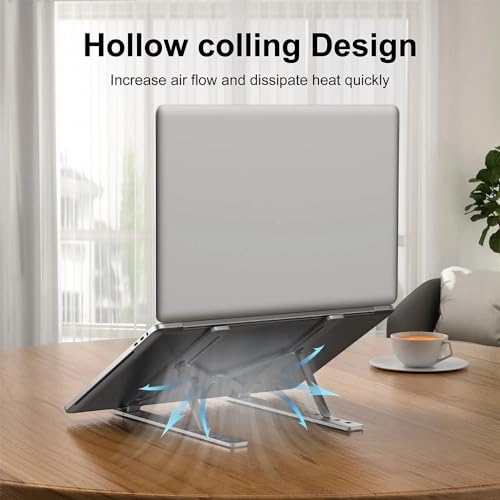 Portable Laptop Stand Aluminum Notebook Support Computer Bracket Macbook Air Pro Holder Accessories Foldable Lap Top Base For Pc - Image 4