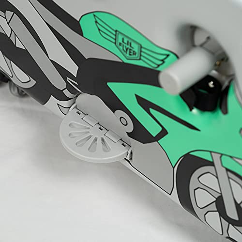 Younglingz Lil Flyer 20" Kid Ride On Suitcase Child Stroller Spinner Luggage (Green Motorcycle) #TOP4