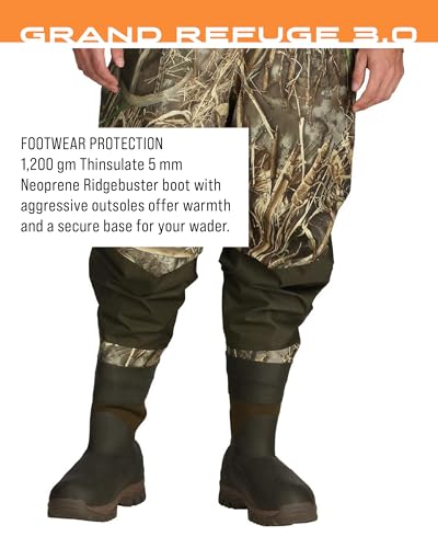 Image of FROGG TOGGS Men's Grand Refuge 3.0 Waterproof Bootfoot Wader for Hunting with Removable Insulation Liner