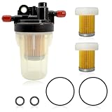 Qinyra Fuel Filter Assembly with 2PCS Filter with O-Rings 6A320-58862 Compatible with Kubota L B M