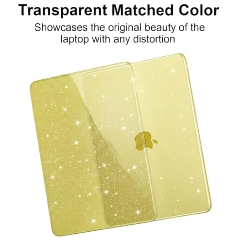Image of Midkart Compatible with MacBook Neo Case 13 inch 2026 Release Model A3404 with A18 Pro Chip Hard Shell Case Cover with Keyguard and Dustplugs, Citrus Transparent Glitter
