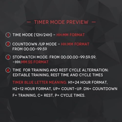 Reloj temporizador de gimnasio con control remoto miniatura 3