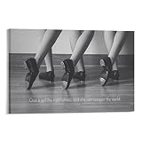 Black and White Art Poster Tap Girl Poster Dance Studio Poster Room Aesthetics Poster Canvas Paintin