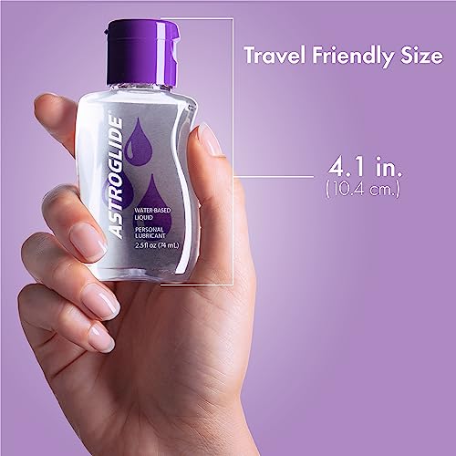Image of Astroglide Water Based Lube (3oz) and Liquid Personal Lubricant (2.5oz) Bundle, Ultra Gentle Gel and Long Lasting Pleasure Personal Lubes, Condom Compatible