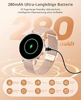 SLOKSFil Smartwatch Damen, 1,27" HD Touch Display Rund, Schrittzähler mit Telefonfunktion, 24H Pulsuhr Schlafmonitor, 100+ Sportmodi Fitness Tracker für Android & iPhone (Rose Gold) – Ansicht 6