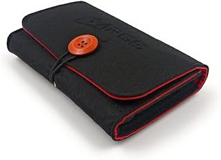 Felt Soft Case Carrying Bag for Anbernic RG351MP / RG351P / RG350 / RG350M / RG350P / RK2020 / RGB10 - Portable Travel Case, Protective Pouch for Handheld Retro Game Console (Black)