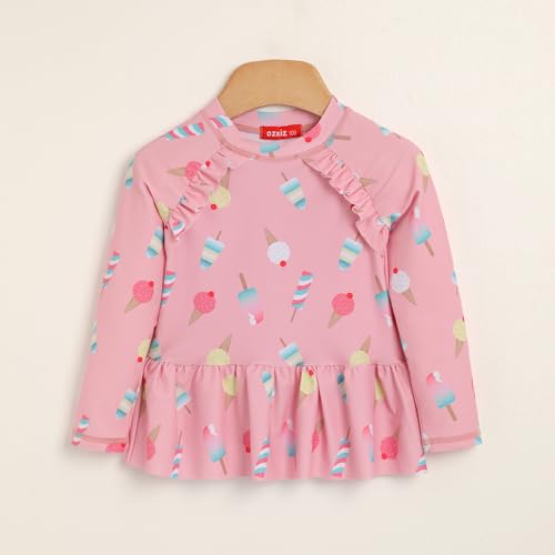 Ozkiz Sweet Ice Swimwear Set for Girls - Breathable Fabric, Ruffle Design, Soft Lining, Stretchy Waistband, and Summer Style2