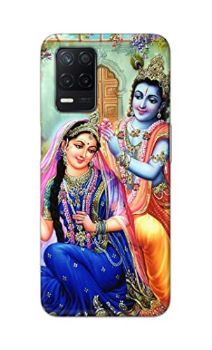 Image of Printed Hard Back Cover Case for Realme Narzo 30 5G Back Cover (Radha Krishna) -1803
