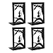 Serre-livres en métal, porte-livres classiques 4 pièces design fin large applicabilité avec 4 coussinets en mousse antidérapants pour livres pour CD pour DVD(#2)