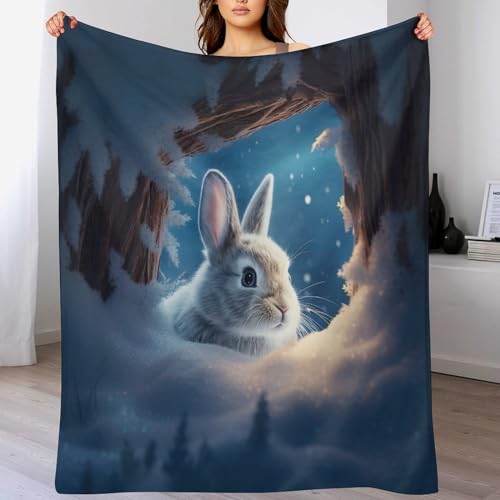 Manta de forro polar de conejo suave y cálida para cama y sofá de salón de 100 x 130 cm 2