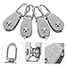 FIXOSHEE 4pcs Heavy Duty Stainless Steel Pulley System Rotating Hook for Lifting Applications Warehouse Construction and Industrial Use Stainless Steel Design