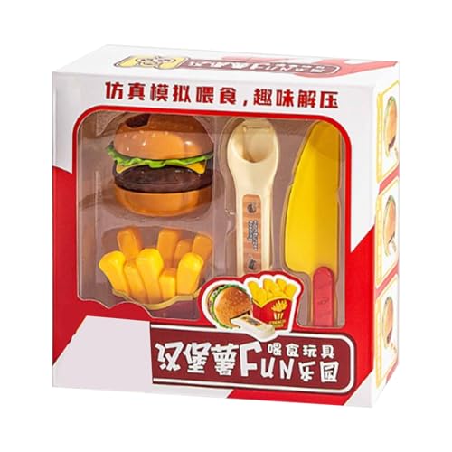 Kids Meals, Fake French Fries Toys, Fast Food Play Kitchen, Interactive Playtime Experience, Teaches Sharing Social Skills, Learning & Education Items, Colorful Set for Boys Girls Baby Student