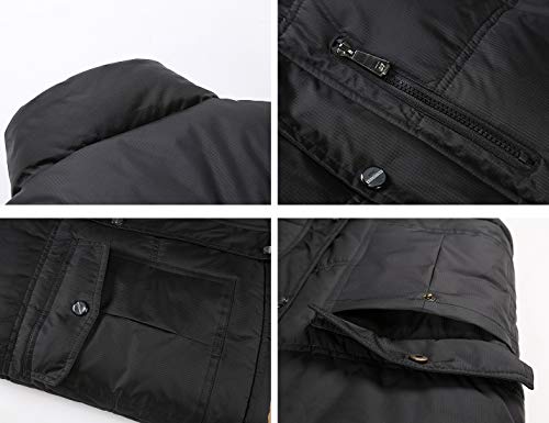 image for Flygo Men's Winter Warm Outdoor Padded Puffer Vest Thick Fleece Lined 