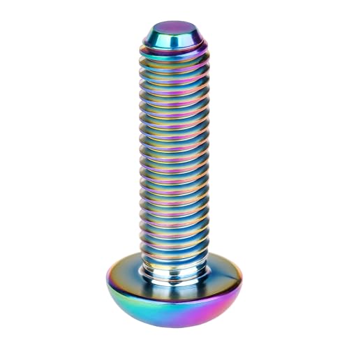Image of Titanium Bolt M4x6 8 10 12 15 20mm Hex Head Screws for Bicycle Pack of 4 (Rainbow, M4x15mm)