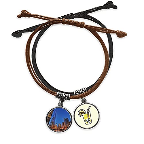 Bracelet corde ciel nocturne en cuir pour un style urbain quotidien