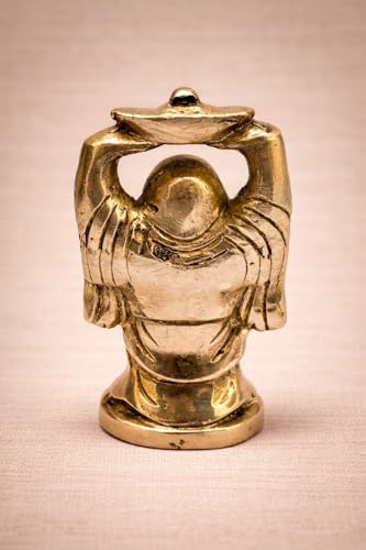 Estatua de Buda Risueño de Latón para Decoración y Regalo miniatura 2