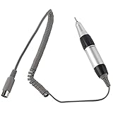 Electric Nail File, Manicure Tools 30000 RPM/Min Handle Handpiece, Nail Cutter Spare Parts Handle Parts Electric Manicure Accessories Nail Machine Accessories (Black)