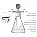MiBoce 2L Lab Glass Vacuum Chamber, Resin Bubble Remover Machine, with Shock-Resistant Negative Pressure Gauge, for Silicone and Epoxies, Art Crafts
