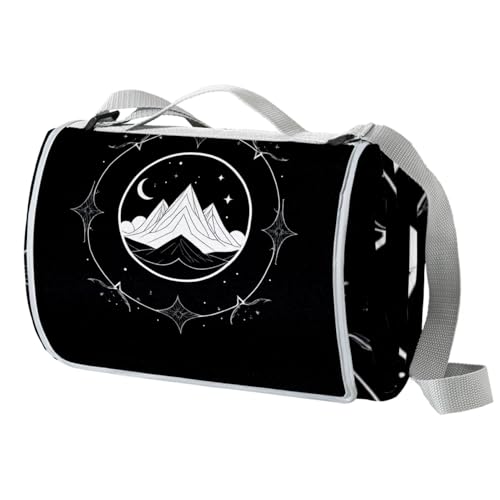 Couverture de pique-nique pliable et imperméable Mystic Mountain avec poignée