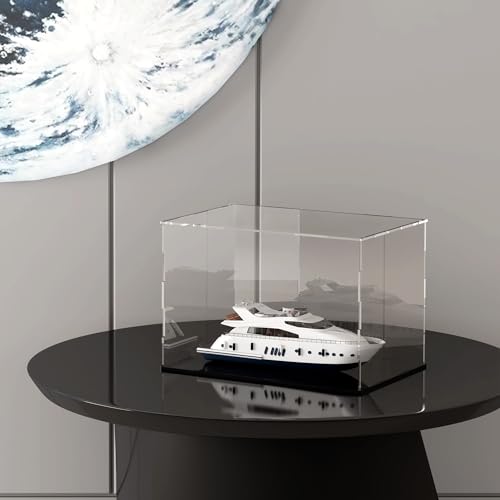 Image of Acrylic Display Case with Ball Stand for Full Size Soccers, Versatile Clear Acrylic Display Box for Sport Souvenirs Showcase