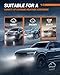 SEALIGHT H3 LED Fog Light Bulb, Upgrade 14000LM 600% Super Brighter 1:1 Mini Size Plug-n-Play, Super Heat Dissipation Performance, H3ll H3 Led Bulb Fog Lights for Car, Truck, SUV, Pack of 2