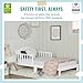 Dream On Me Sydney Toddler Bed in White, Greenguard Gold Certified, JPMA Certified & Honeycomb Orthopedic Firm Fiber Standard Baby Crib Mattress