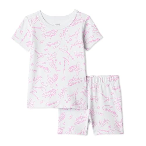 Amazon Essentials Disney Conjunto de Pijama de Manga Corta Unisex bebé, Princess Signature, 18 meses