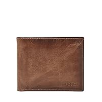 Fossil Men's Derrick Leather RFID Passcase Wallet, ML3771200, Brown, One Size