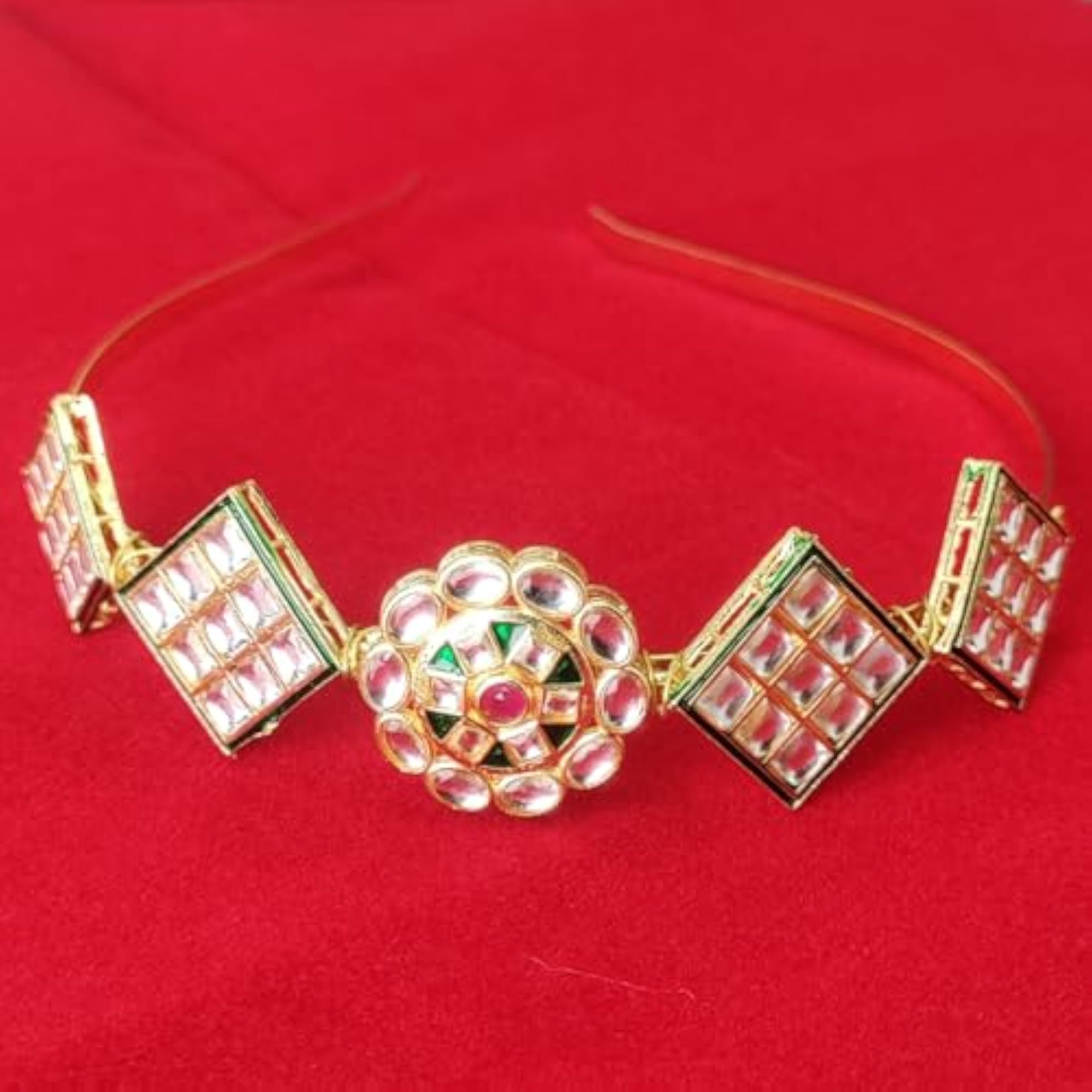 Rajasthani Style Kundan Mathapatti Hairband