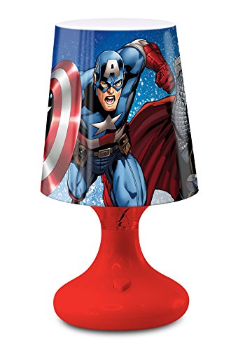 Preisvergleich Produktbild Marvel Avengers Kinder LED Nachttischlampe Nachtlicht mit Farbwechsel Rot
