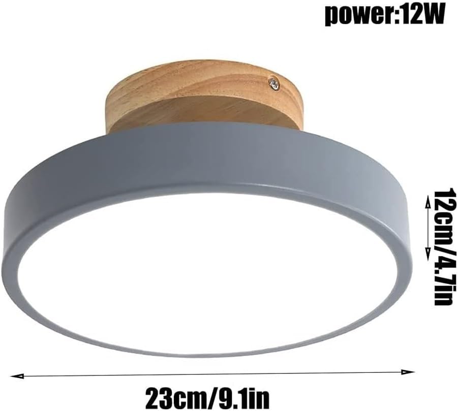 Nordic Round LED Ceiling Lamp, Colorful Ceiling Light Flat Light Semi Flush Mount Illumination Lights Fixture for Corridor Living Room Kitchen Bedroom