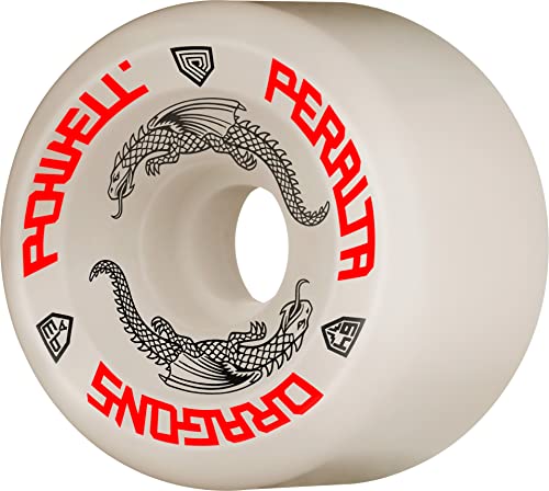 Powell Peralta Dragon Formula Skateboard Wheels 93A 64mm x 36mm White