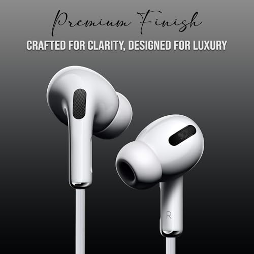 Image of Kratos Type C Headphones with Mic, White in-Ear Design, 12mm Driver for Deep Bass and Clear Sound, C Type Earphones Wired, Compatible with iPhone, Android Smartphones, Tablets, and USB C Devices