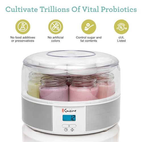 Euro Cuisine YMX650 Automatic Digital Yogurt Maker Machine thumb #5