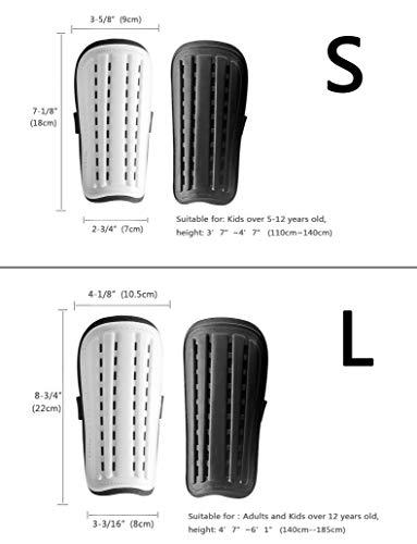image for GINXIA 2 Pairs Soccer Shin Guards for Adults and Youths, 4mm Thicken E