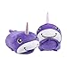 Comfy Critters Narwhal Fleece Animal Blanket – Super Soft Pillow, Stuffed Animal and Blanket Perfect for Travel, Nap Time, and Playtime