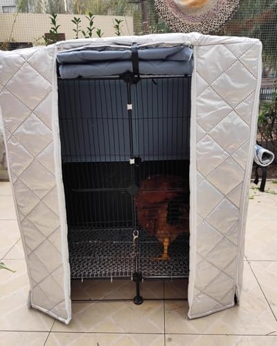 ZIMGOD Winter Insulated Cover for Dog Crate/Chicken Coop/Cat House, Outside Yard Dog Cage Furniture Covers, Windproof Kennel Cover Enclosure Covers(110x73x98cm (43.3x28.7x38.6in))