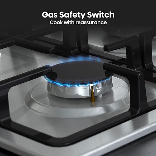 Hisense GM773XF plaque Acier inoxydable Intégré placement Gaz 5 zone - vue 6