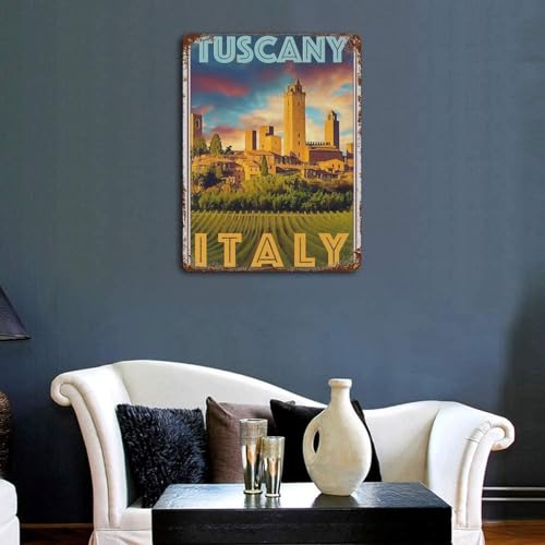 Décoration murale vintage fer italien durable en format moderne 40x30