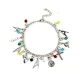 Pulsera de cuentas con logotipo de Star Trek de mano y estrás