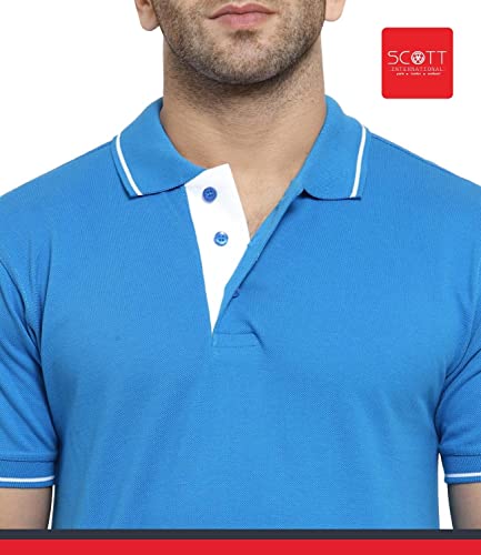 Image of Scott International Men's Regular Fit Half Sleeve Organic Cotton Polo T-Shirt