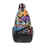 ASFgda Mochila de hombro ligera con estampado de graffiti hip-hop, mochila de hombro, mochila casual para hombre