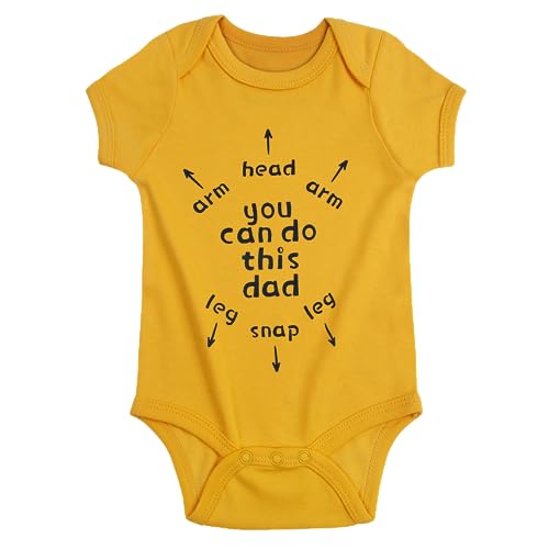 Image of Cnins Funny Baby Bodysuit & Daddy Matching Cotton Outfit for Wild One 1st Birthday, Unisex Newborn Infant Clothes 0-24M