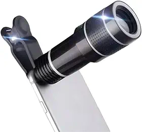 Lente teleobjetiva de foco longo 20X para iPhone e Android, lente de câmera de celular com zoom com clipe de telefone para tirar fotos, vídeos, tirar fotos de longa distância, viagens