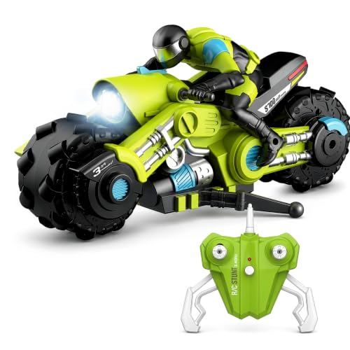 Liberty Imports 2.4Ghz RC Motorcycle Remote Control Stunt Drift Bike Racing Vehicle - 1/10 R/C High...
